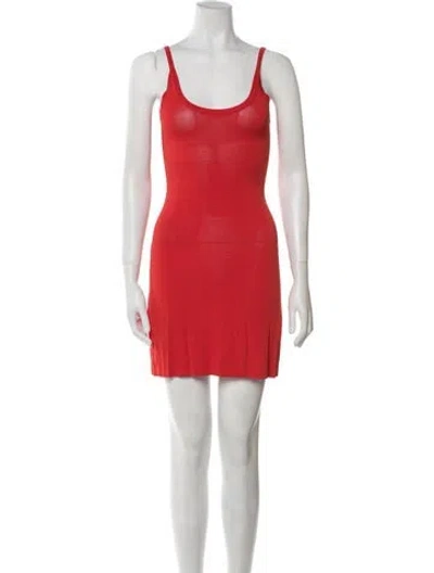 Pre-owned Altuzarra Scoop Neck Mini Dress In Red