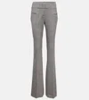 Altuzarra Serge Checked Wool Bootcut Pants In Ivory Black