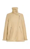 Altuzarra Shaeffer Leather Jacket In Neutral