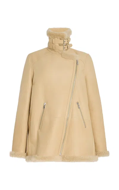 Altuzarra Shaeffer Leather Jacket In Neutral