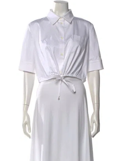 Pre-owned Altuzarra Short Sleeve Button-up Top W/ Tags In White