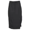 Altuzarra Button-down Midi Pencil Skirt In Black Wool In Black