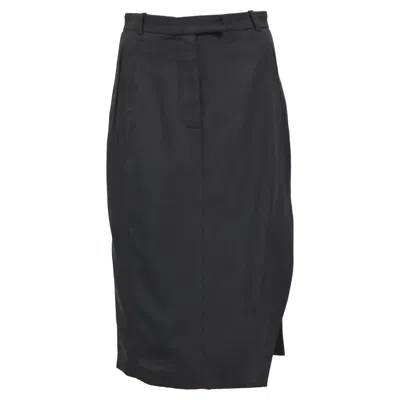 ALTUZARRA SIDE SLIT SKIRT IN BLACK WOOL
