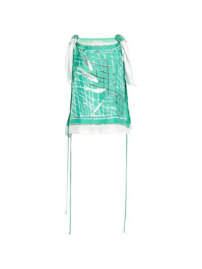Altuzarra Siggi Graphic-print Top In Green
