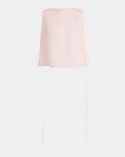 Altuzarra Siggi Side-tie Silk Sleeveless Top In Pink