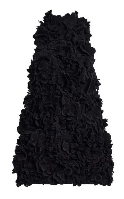 Altuzarra Sigourney Floral Textured Top In Black