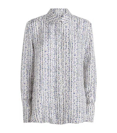 Altuzarra Silk Bluebell Print Chika Shirt In Multi
