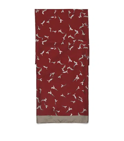Altuzarra Silk Botanical Print Scarf In Brown