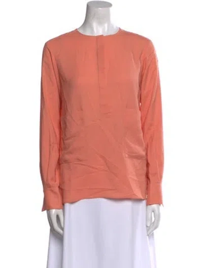 Pre-owned Altuzarra Silk Crew Neck Blouse In Pink