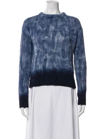 Pre-owned Altuzarra Silk Crew Neck Sweater In Blue