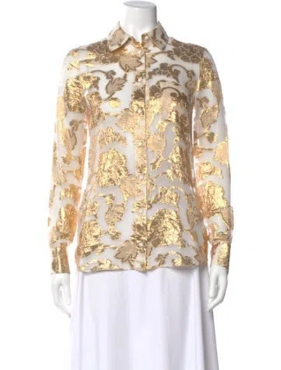 Pre-owned Altuzarra Silk Floral Print Blouse