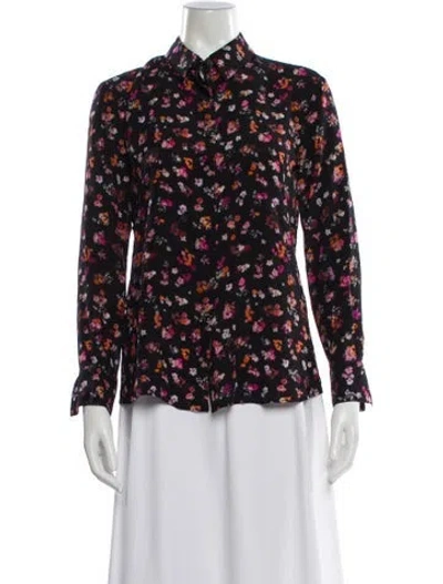 Pre-owned Altuzarra Silk Floral Print Blouse In Multi