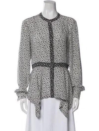 Pre-owned Altuzarra Silk Floral Print Blouse In Multi
