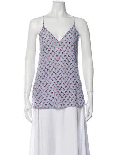 Pre-owned Altuzarra Silk Floral Print Top In Multi