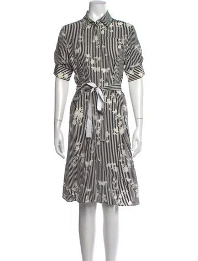Pre-owned Altuzarra Silk Knee-length Dress In Black/white