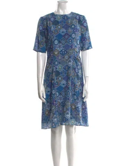 Pre-owned Altuzarra Silk Knee-length Dress In Blue