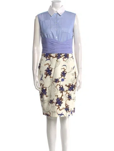 Pre-owned Altuzarra Silk Knee-length Dress In Blue