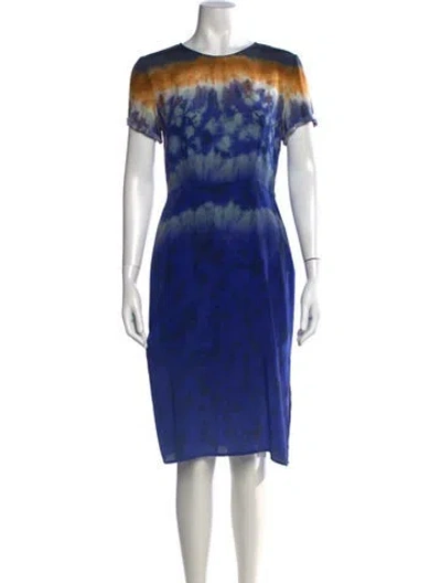 Pre-owned Altuzarra Silk Knee-length Dress In Blue