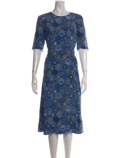 Pre-owned Altuzarra Silk Knee-length Dress In Blue