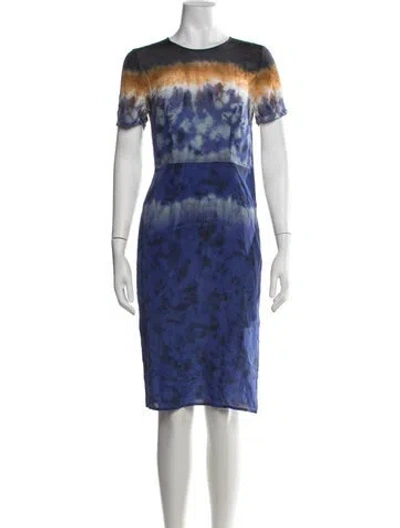 Pre-owned Altuzarra Silk Knee-length Dress In Blue