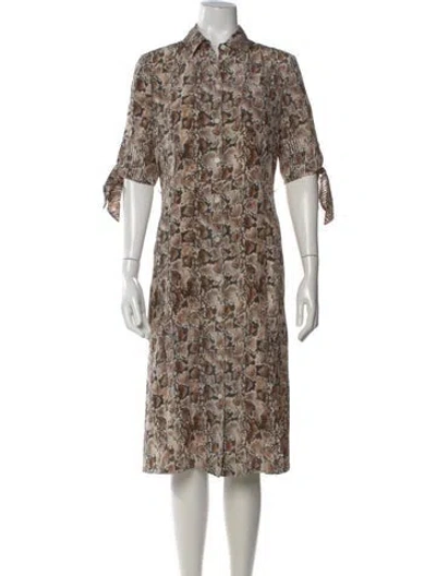 Pre-owned Altuzarra Silk Knee-length Dress In Brown