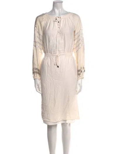 Pre-owned Altuzarra Silk Knee-length Dress In Neutral