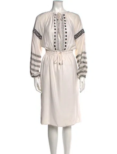 Pre-owned Altuzarra Silk Knee-length Dress In Neutral