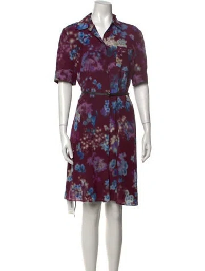 Pre-owned Altuzarra Silk Knee-length Dress In Purple