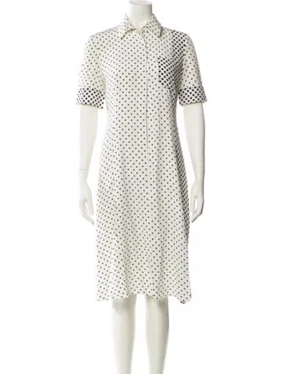 Pre-owned Altuzarra Silk Knee-length Dress In White