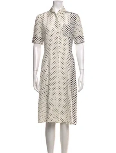Pre-owned Altuzarra Silk Knee-length Dress In White