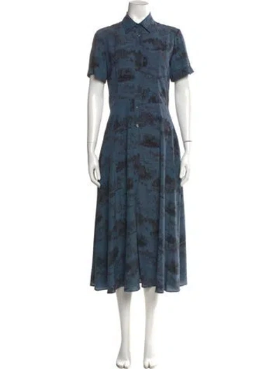Pre-owned Altuzarra Silk Long Dress In Blue