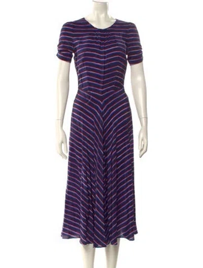 Pre-owned Altuzarra Silk Long Dress In Blue