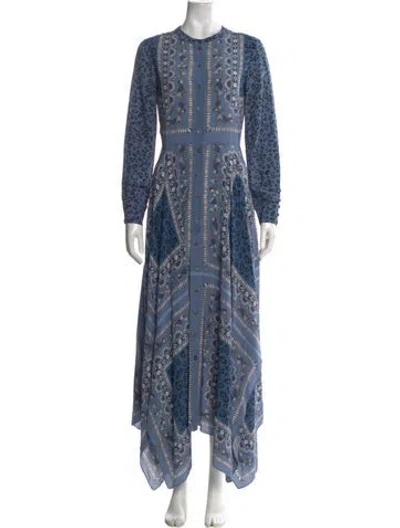 Pre-owned Altuzarra Silk Long Dress In Blue