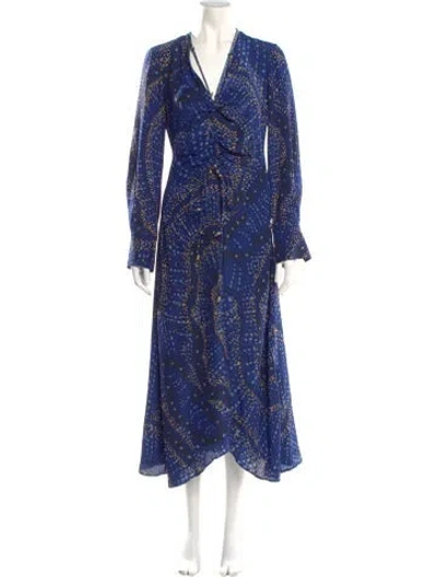Pre-owned Altuzarra Silk Long Dress In Blue