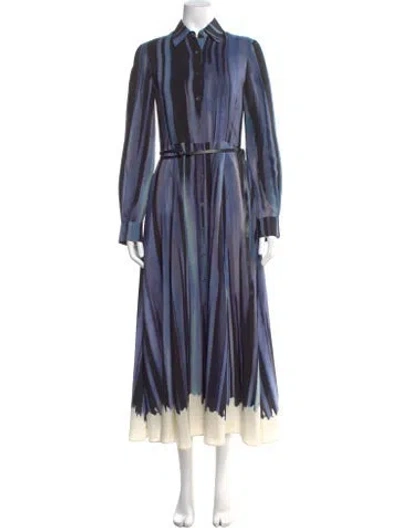Pre-owned Altuzarra Silk Long Dress In Blue