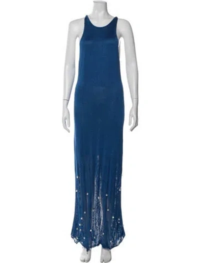 Pre-owned Altuzarra Silk Long Dress In Blue