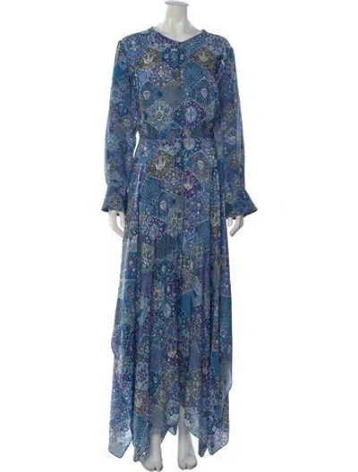 Pre-owned Altuzarra Silk Long Dress In Blue