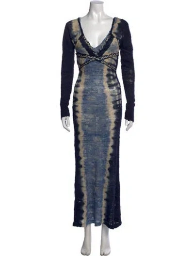 Pre-owned Altuzarra Silk Long Dress In Blue