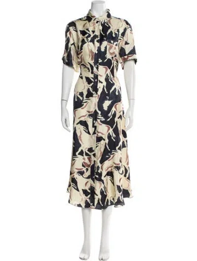 Pre-owned Altuzarra Silk Long Dress In Neutral