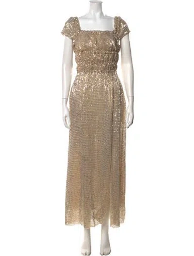 Pre-owned Altuzarra Silk Long Dress In Neutrals