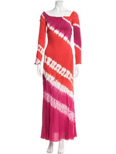 Pre-owned Altuzarra Silk Long Dress In Pink