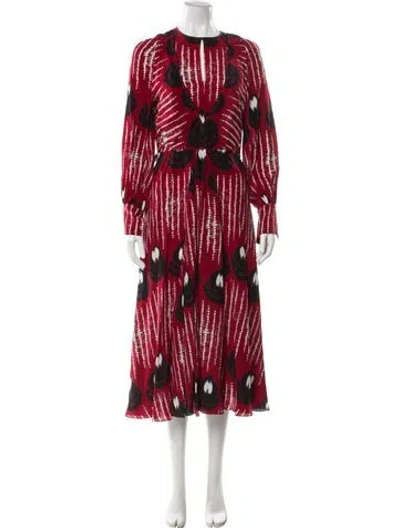 Pre-owned Altuzarra Silk Long Dress In Red