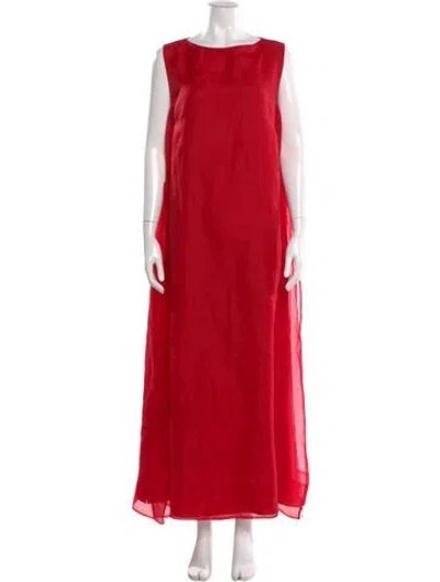 Pre-owned Altuzarra Silk Long Dress In Red