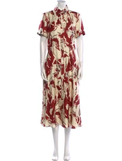 Pre-owned Altuzarra Silk Long Dress In Red