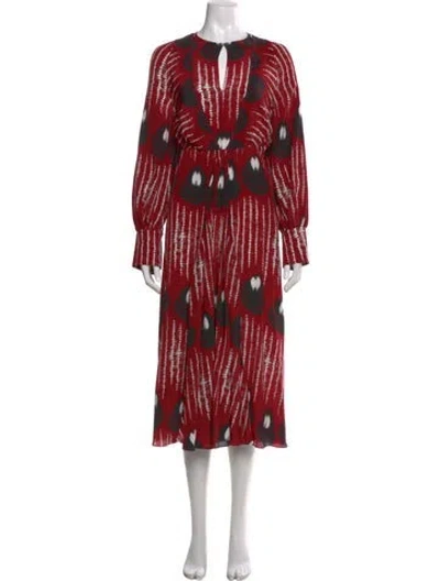 Pre-owned Altuzarra Silk Long Dress In Red