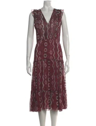 Pre-owned Altuzarra Silk Long Dress In Red