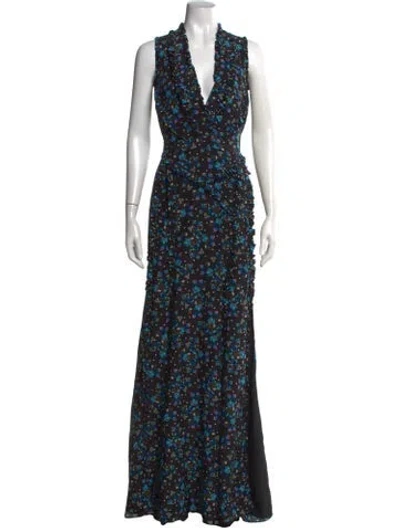 Pre-owned Altuzarra Silk Long Dress W/ Tags In Black