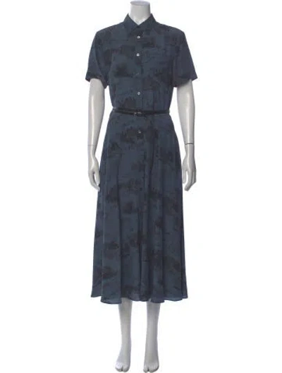 Pre-owned Altuzarra Silk Long Dress W/ Tags In Blue