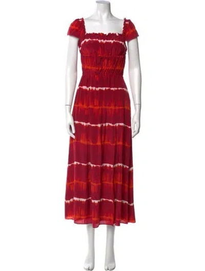 Pre-owned Altuzarra Silk Long Dress W/ Tags In Burgundy