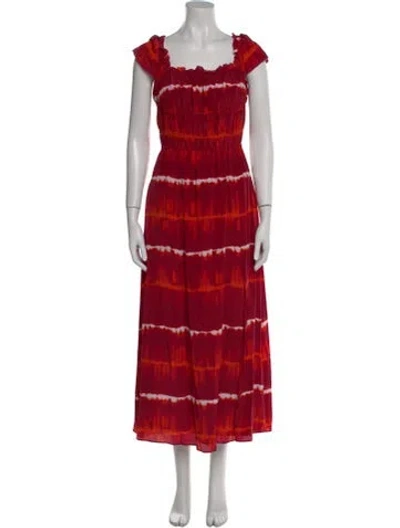 Pre-owned Altuzarra Silk Long Dress W/ Tags In Burgundy